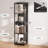 Glass Display Cabinet, 4-Tier Curio Cabinet with 3 Color Lights for Collectibles, Bookshelf with Door, Glass Display Case with Human Body Sensor-1994790031