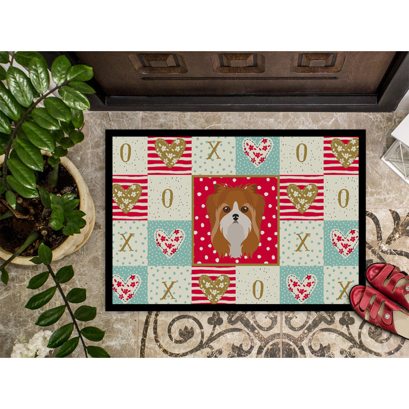 Yorkshire terrier 36 po x 24 po tapis d’extérieur antidérapant pour l’intérieur Ashly