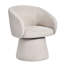Linen Upholstered Barrel Dining Chair