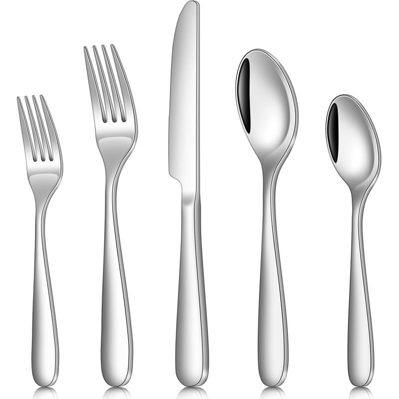 40 Piece High-End Stainless Steel Tableware Set