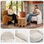 Fauteuil d'appoint rembourré, design moderne, tissu tweed chenille-26513953
