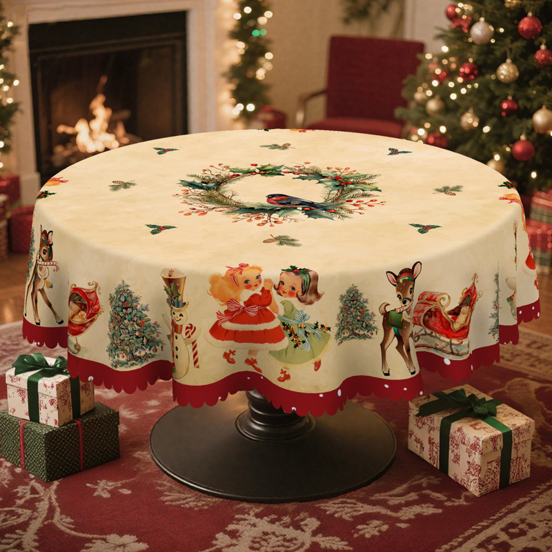 Nappe en polyester lavable Christmas