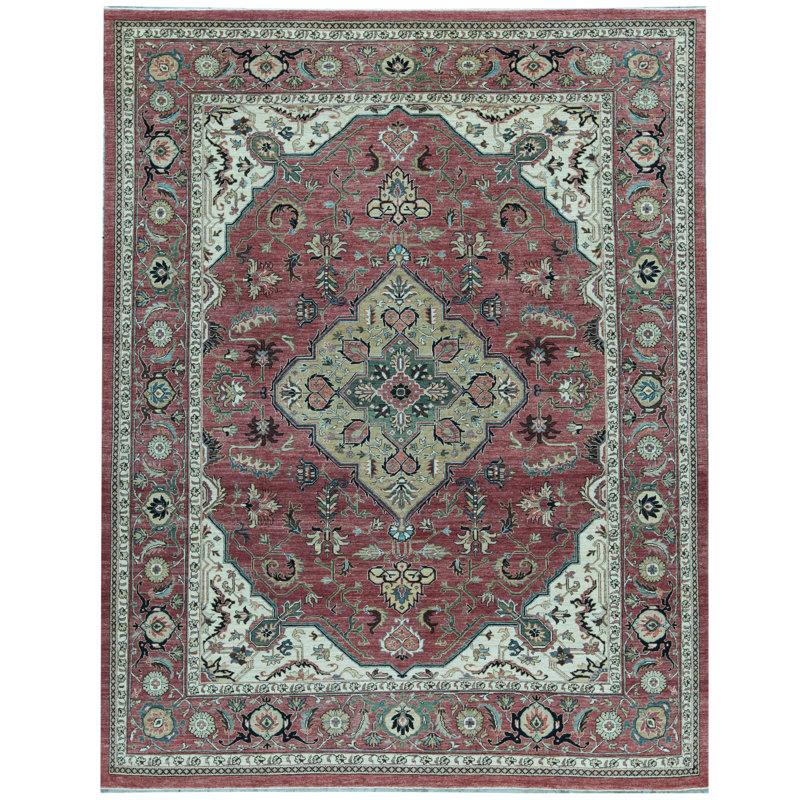 Tapis rouge de haute qualité noué à la main Sultanabad