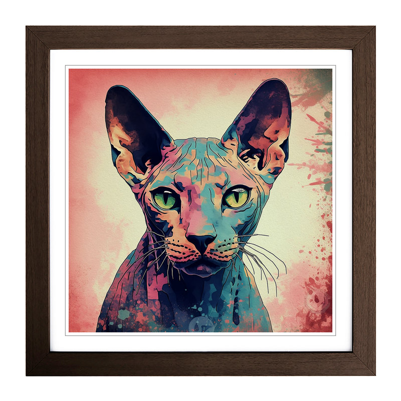 Sphynx Cat Digital - Framed Print