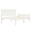 White Twin Bed Frame - Constructed With Solid Wood & Head/ Platform Headboard And Support
