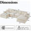 Canapé modulaire modulaire Cloud Couch, canapé en osier en forme de U en osier de 138 po avec repose-pieds, canapé modulaire à 6 places avec siège profond (noir, 4 places + 2 repose-pieds)-1340215800