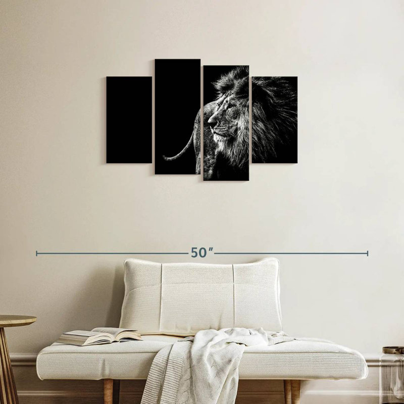 Tête de lion soulful, H 22 po x l 36 po