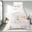 Ensemble de literie à motifs floraux, couette en microfibre pour lit double et queen, chambre moderne pour fille