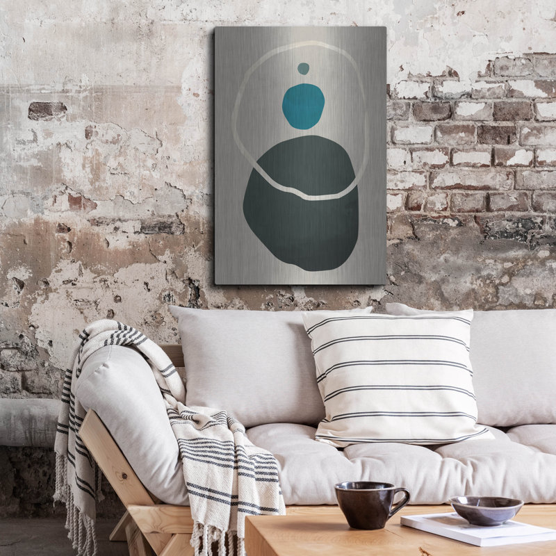 «George Scandi Pebbles 3» par George Williams, art mural en métal George George, H 36 po x l 24 po