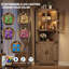 Armoire de coin de 67 pouces avec porte vitrée et tablettes réglables - rangement compact pour le salon, la cuisine et la salle de bain-883913612