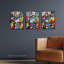 Abstract Pop Art Vibrant Artwork Bubbles Lines and Patterns 3 Piece Wall Art-1893231968