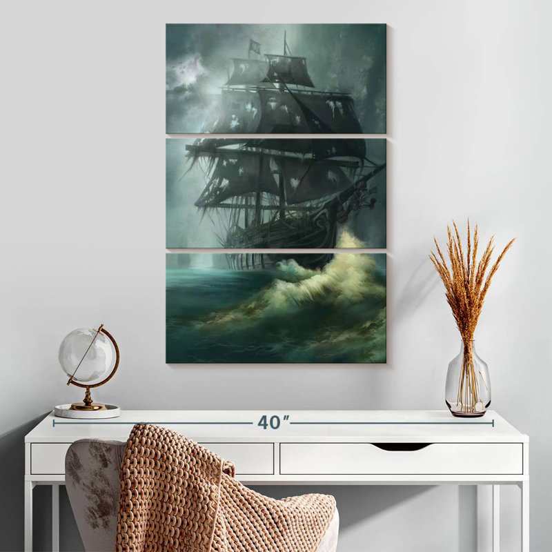 Bateau fantôme Aletra Black Pearl, H 32 po x l 20 po