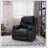 39 Inch Wide Faux Leather Manual Swivel Recliner For Ultimate Comfort And Versatility In Modern Living Spaces