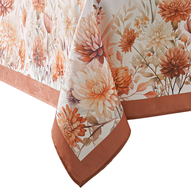 Autumn Blooms Harvest Rectangle Tablecloth, 60" W x 120" L