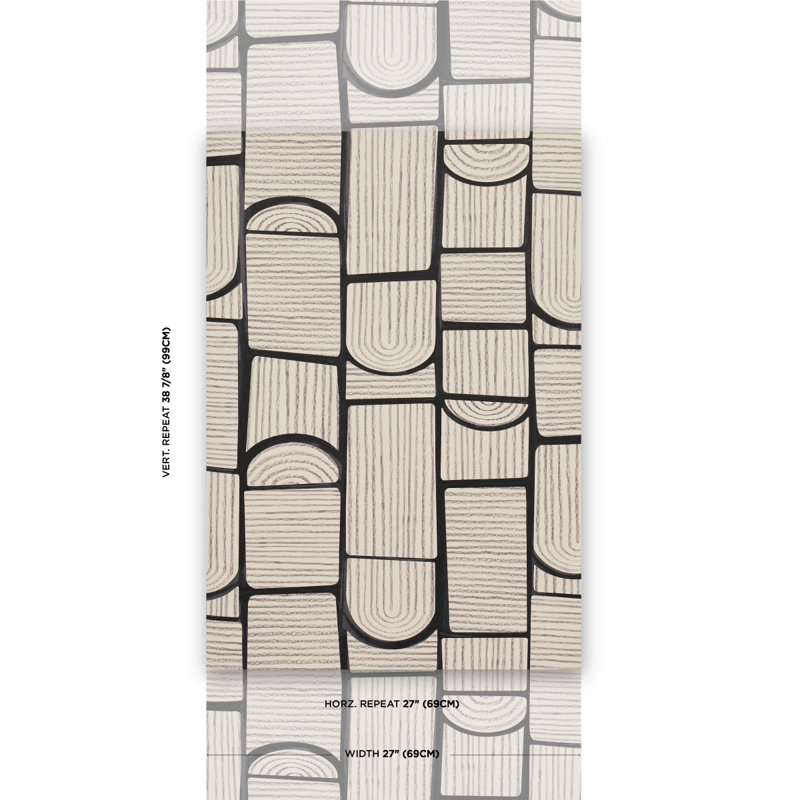 Schumacher x Backdrop Bloomsbury Wallpaper, Carbon