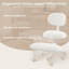 Chaise ergonomique pivotante à pieds croisés, hauteur réglable et tissu en peluche, chaise de méditation avec dossier-1102353021