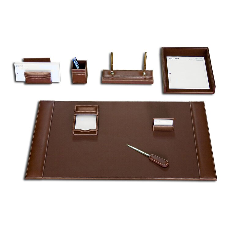 Dacasso Leather Desk Organizer Set | Wayfair