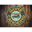 Enseigne en aluminium «Gone Canoeing»-58289503