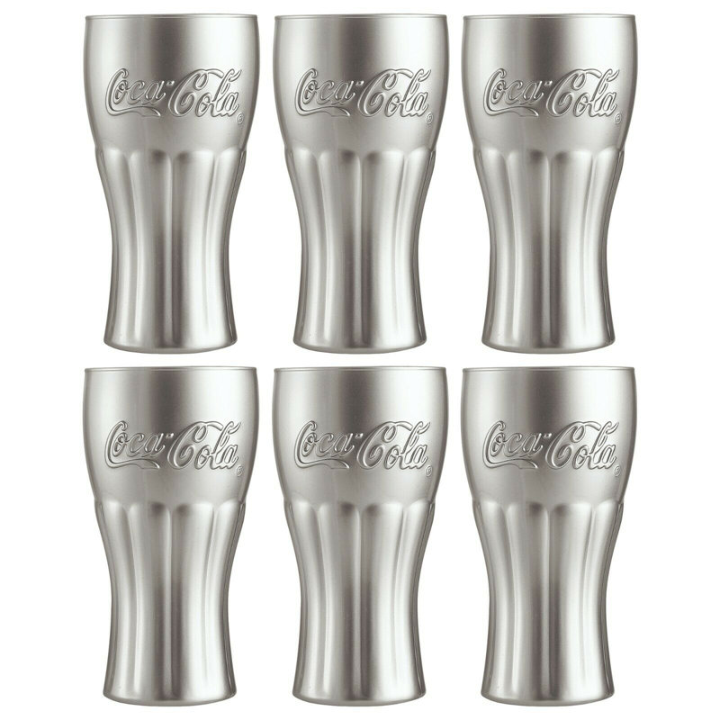370ml Drinking Glass Set, 6, Silver