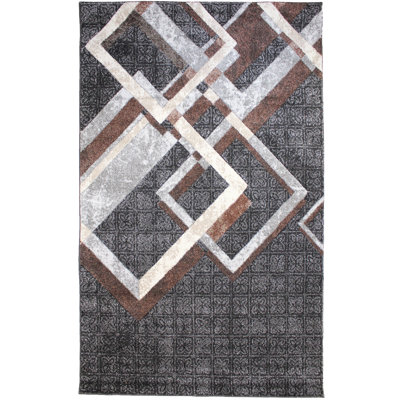 Tapis noir / brun Dura