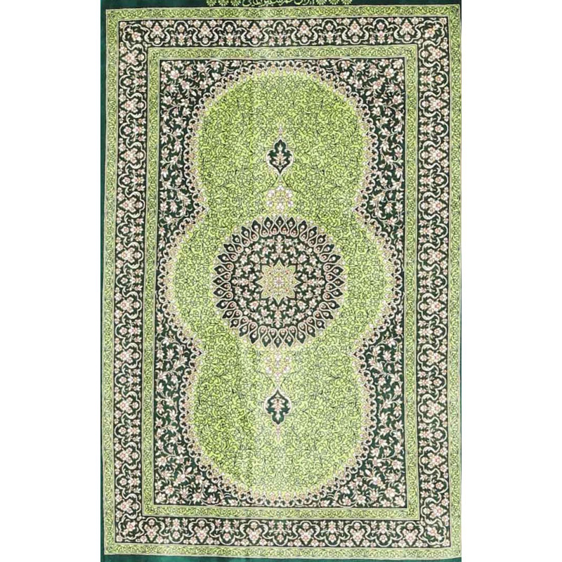 Tapis vert/noir traditionnel Tindall, Rectangle 2 pi x 3 pi
