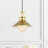 Stebbins 1 - Light Brass Gold Single Pendant