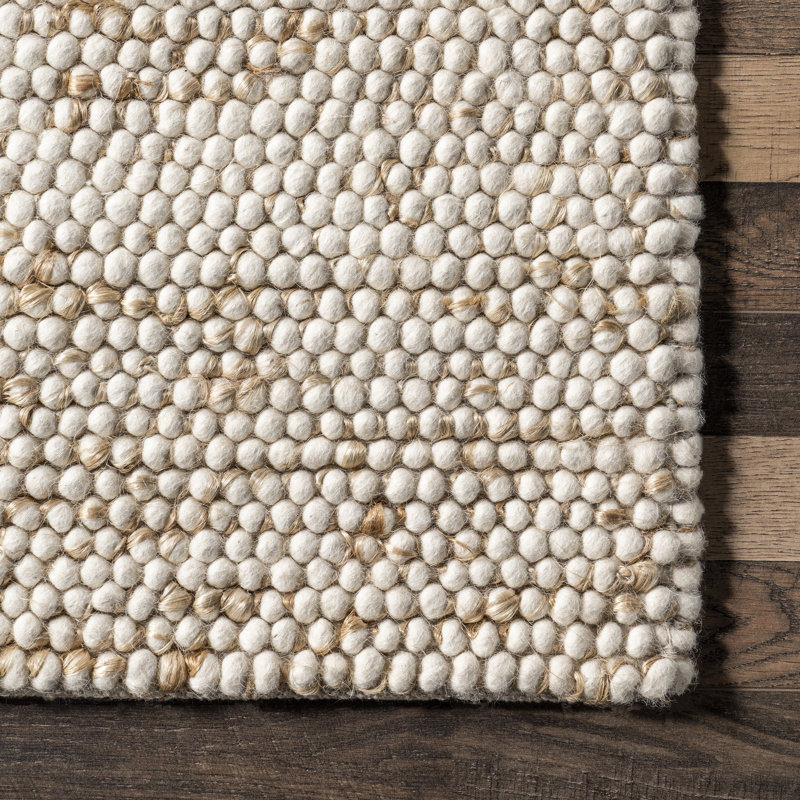 Tapis en laine texturé Deeanna, Rectangle 7 pi 6 po x 9 pi 6 po