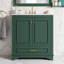 Meuble-lavabo moderne avec lavabo en céramique, portes à fermeture douce et rangement réglable-1894938540