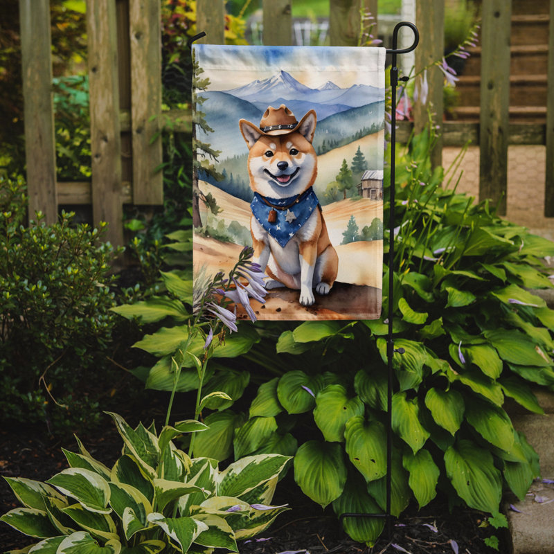 Drapeau Cowboy Welcome Garden, Shiba Inu