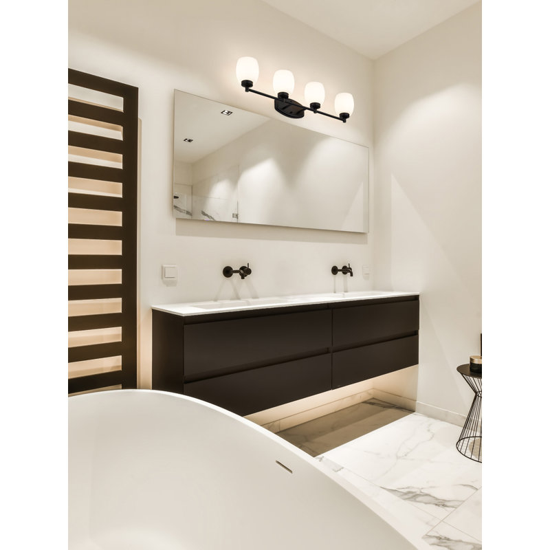 Fenella 4 Light Vanity, Matte Black
