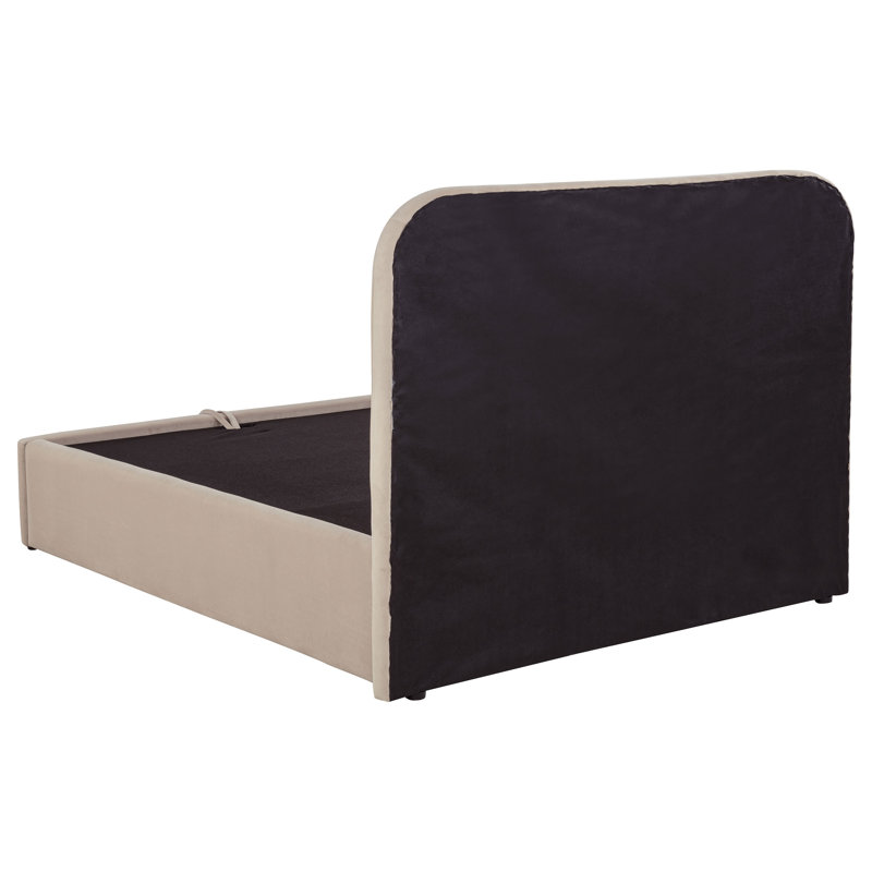 Lit plateforme tapissier Anders, King, Chocolate