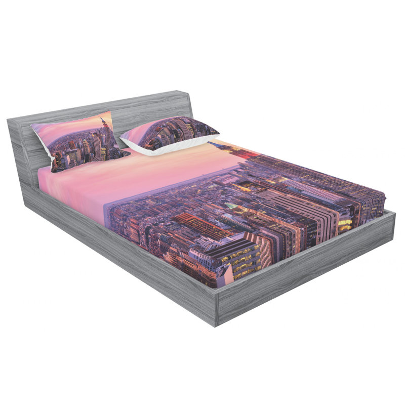 Microfiber Sheet Set, Queen Sheet Set with Fitted Sheet