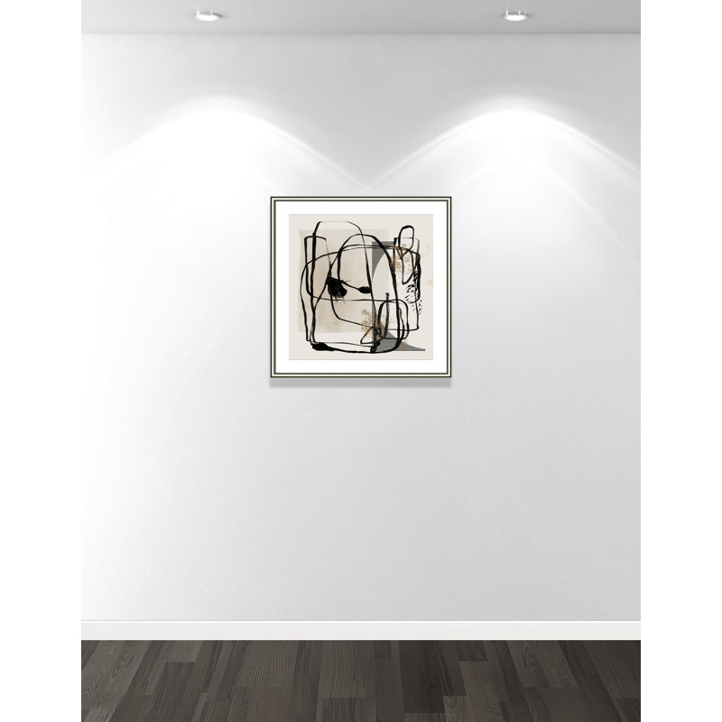 «Blot I» par Isabelle Z, 28.75'' W x 28.75'' H, Matted Print, Argent classique