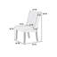 Ensemble de 2 chaises modernes en tissu capitonné en bois d'hévéa-676547758