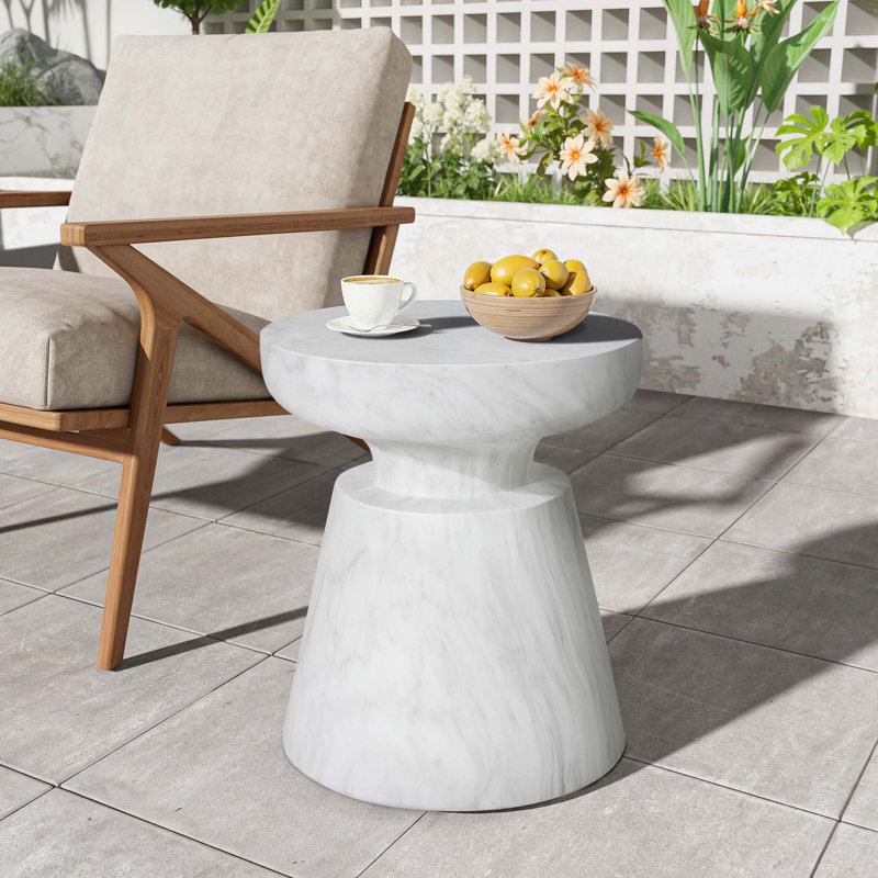 Table d'appoint Skylar, Blanc