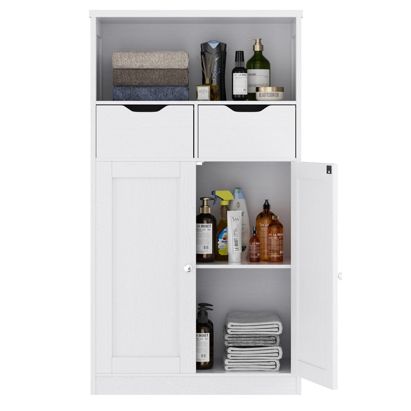 Menik Freestanding Bathroom Cabinet, White