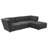 Ortega Dark Charcoal Square Upholstered Ottoman