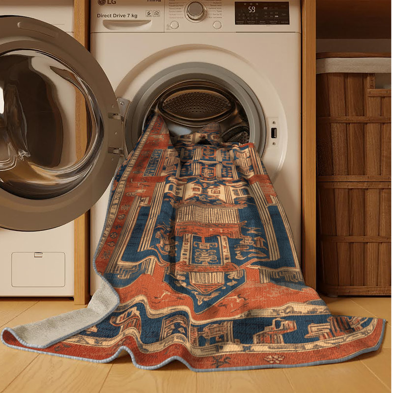 Tapis art déco brun lavable à la machine, Tapis de couloir 2 pi x 5 pi
