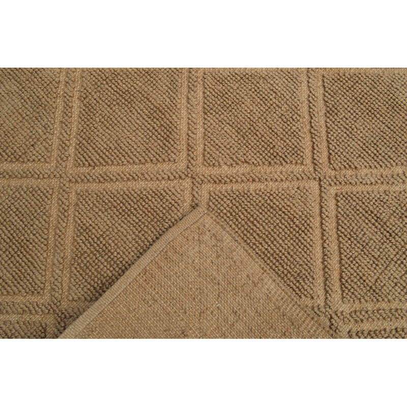 Portland Geometric Jute / Sisal Hand Woven Area Rug, Rectangle 120 x 180cm