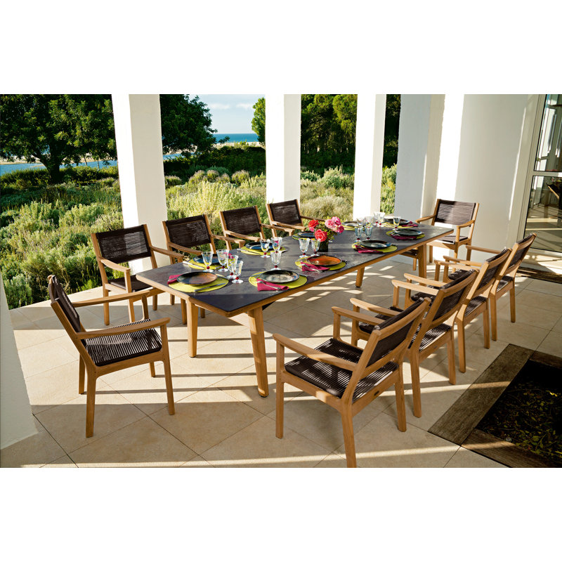 Monterey Dining Table, 29" H x 118" W x 39" D, Oxide Ceramic