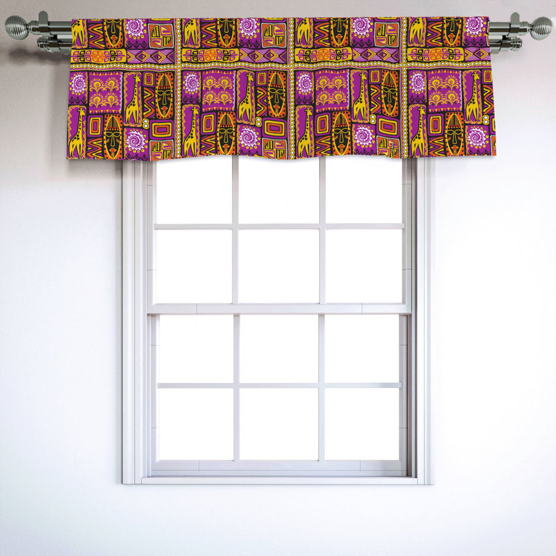 Sateen Patchwork Ruffled Window Valance