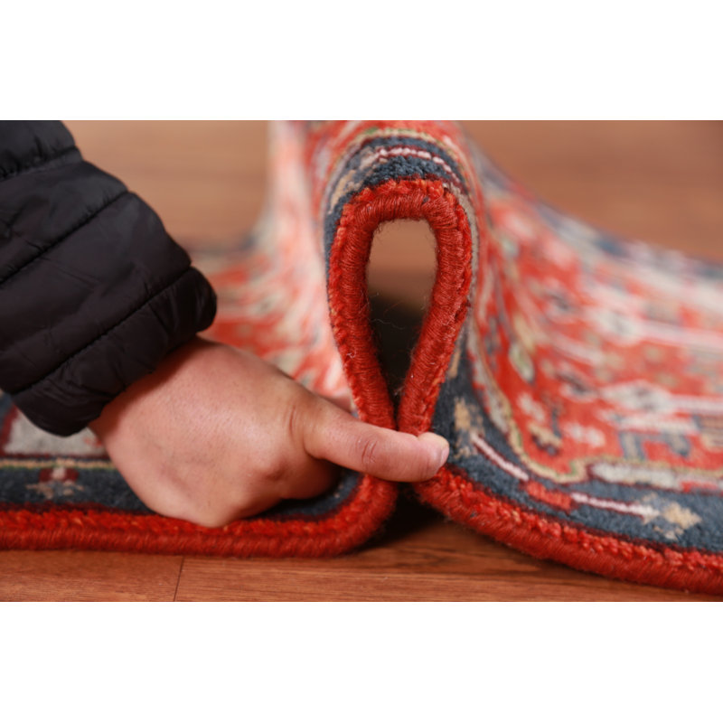 Tapis orange orange Kazak