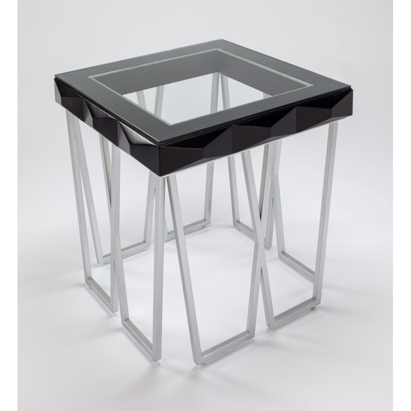Glass Top End Table
