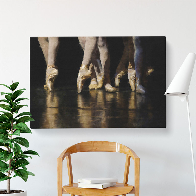 The Ballet Dancers - Wrapped Canvas Painting, 40cm H x 60cm W x 3cm D