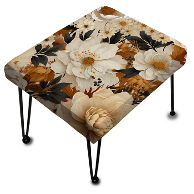 Repose-pieds Boho Earthy Blooms Poppies Bloom III - Floral
