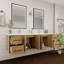 Meuble-lavabo mural 72 po avec double évier en acrylique renforcé Victoria-97880855
