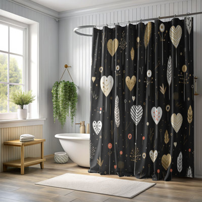Monochrome Affection - Premium Shower Curtain