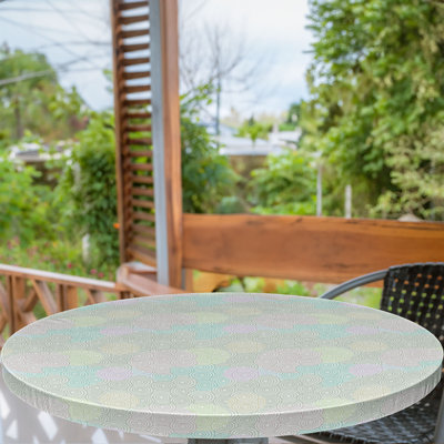 East Urban Home 1990s Fitted Round TableclothMulticolor 84876