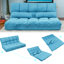 Chaise longue double moderne en bleu: vous détendre avec des coussins
