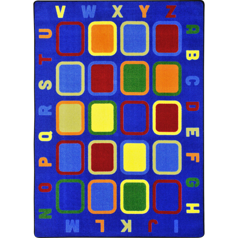 Kid Essentials Alphabet Tiles Area Rug, Rectangle 7'8" x 10'9"